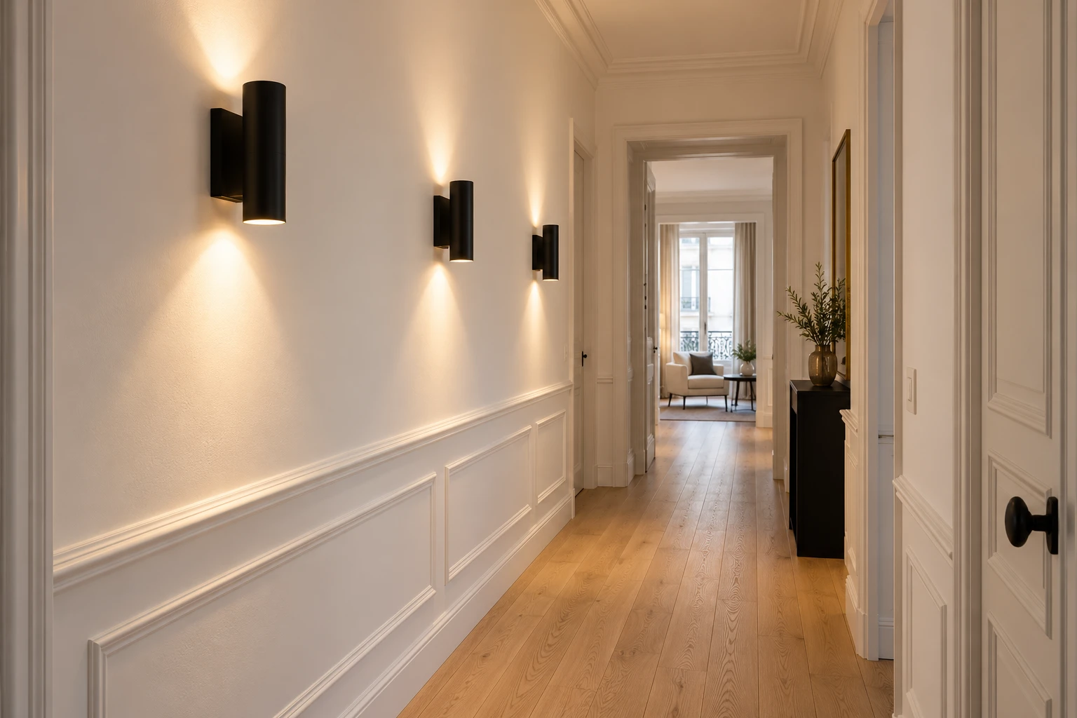 Applique murale pour couloir : hauteur, nombre et budget