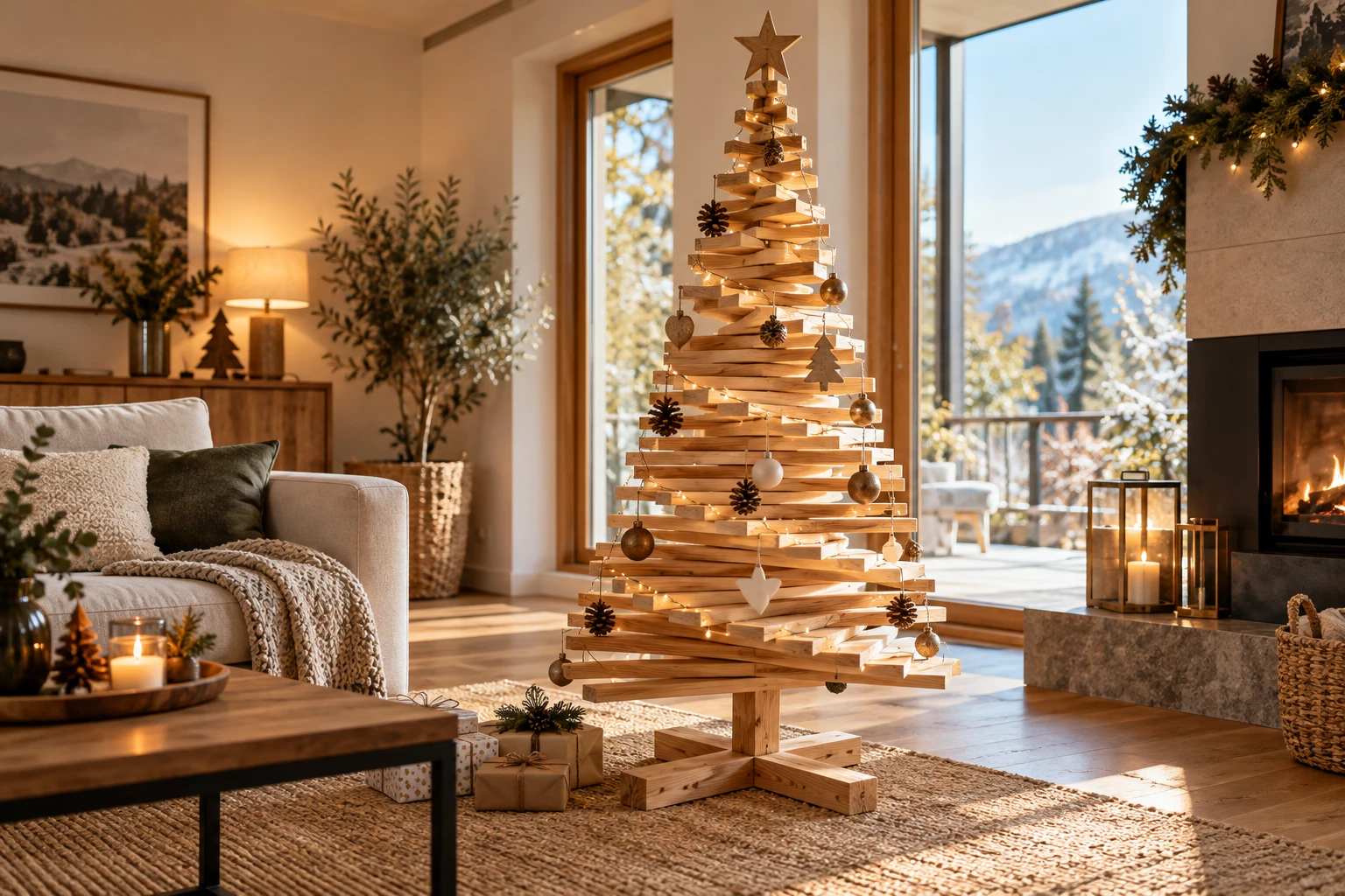 Fabriquer un sapin en bois avec des tasseaux : coupes et budget