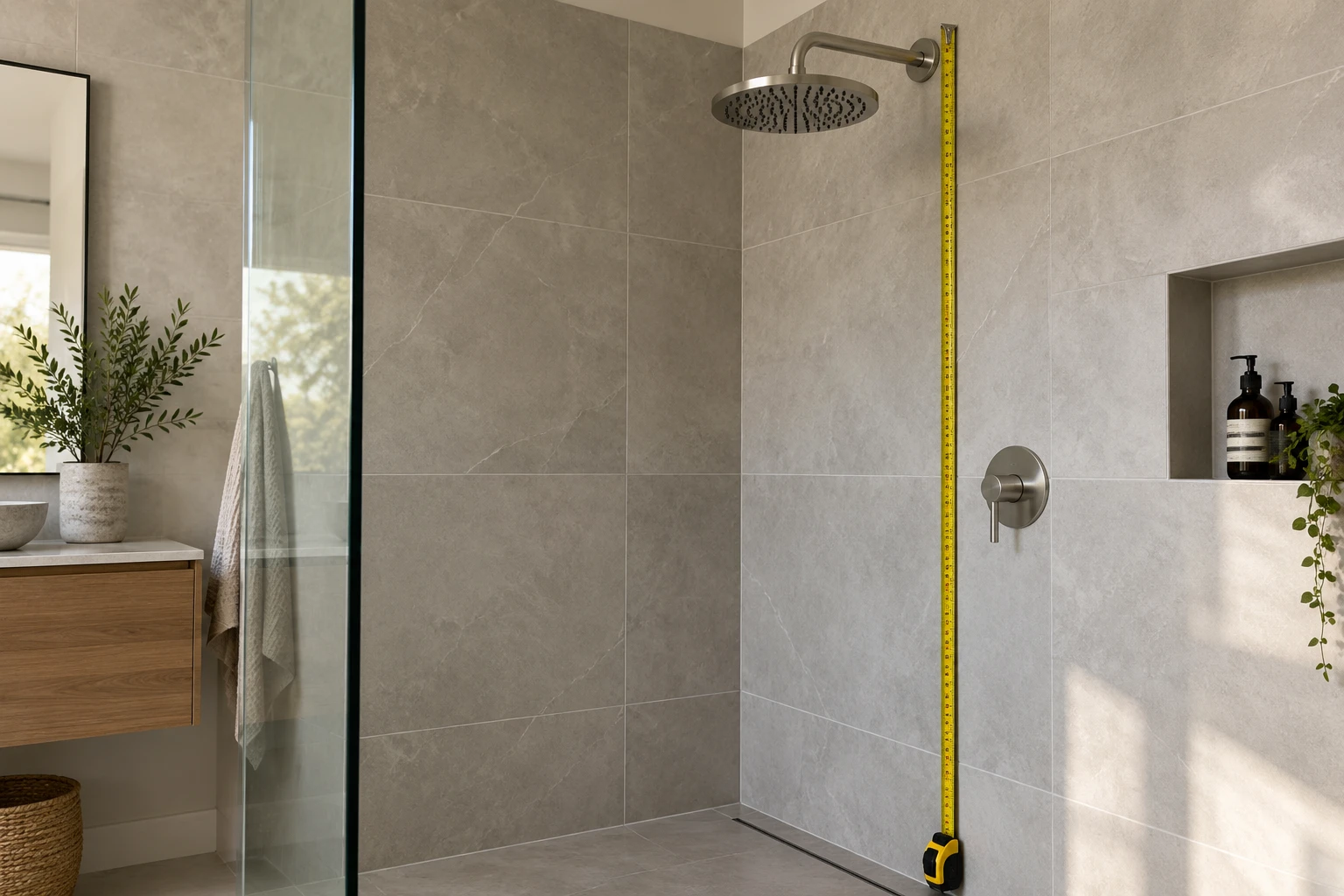 La bonne hauteur du pommeau de douche selon votre taille